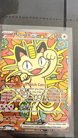 Meowth EX SIR Full Art Holo Rare Pokemon TCG Card 121/088 Perfect Order - Image 3