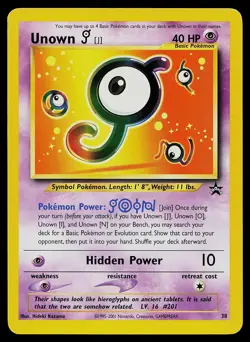 Pokemon Card Wizards Black Star Promos Unown [J] 38 Promo - Image 1