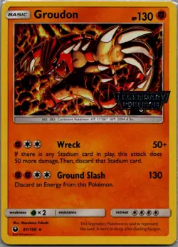 Groudon - 81/168 (Cosmos Holo) (Gamestop Promo) Promo Miscellaneous Cards & Prod - Image 1