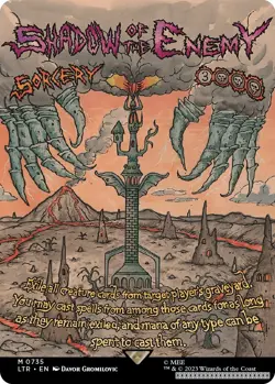 Shadow of the Enemy (Borderless Poster) [LTR - 735] - NM [Normal] TCG MTG - Image 1