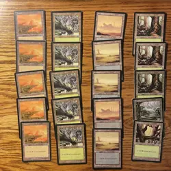 MTG: Vintage 60 Non-basic (40) & Basic Land (20) Lot: Urza Saga, Tempest, More - Image 2
