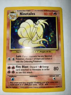 Pokemon TCG Ninetales Base Set 12/102 Holo 1999-2000 Wizards Base Set Copyright - Image 1