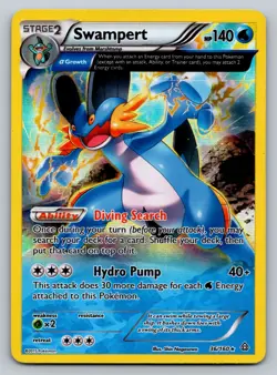 2015 Swampert 36/160 Holo Rare Pokemon Card XY Primal Clash MP - Image 1