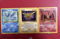 Pokemon TCG FOSSIL Non-Holo ARTICUNO-17/62 ZAPDOS-30/62 MOLTRES-27/62 - Image 1