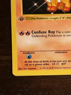 Pokemon Base Set Vulpix 68/102 1st Edition Shadowless - Image 5