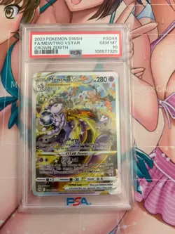 2023 Pokemon SWSH Crown Zenith #GG44 Mewtwo Vstar PSA 10 GEM MINT - Image 1