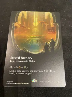 Sacred Foundry - Borderless- #282 - Edge of Eternities MTG - Image 1