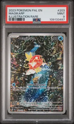 2023 Pokemon Paldea Evolved Magikarp Illustration Rare #203 PSA 9 - Image 1