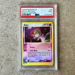 PSA 9 RALTS #68 reverse foil - EX Ruby & Sapphire 2003 Pokemon Card! - Image 1