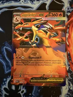 Pokemon TCG Mega Charizard Y EX 030 MEP Holo Promo 360 HP Flame Type English - Image 1