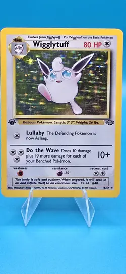 1999 Pokemon Jungle 1st Edition Wigglytuff #16/64 Holo Lp - Image 1