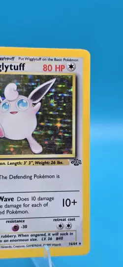1999 Pokemon Jungle 1st Edition Wigglytuff #16/64 Holo Lp - Image 3