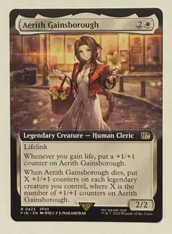 Aerith Gainsborough Extended Art - Final Fantasy MTG - Image 1