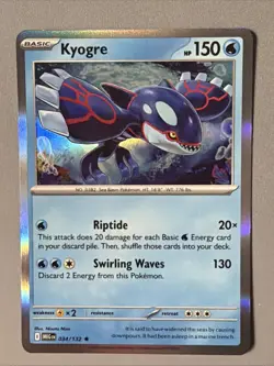 Pokemon TCG * Mega Evolution * 34/132 Kyogre HOLO RARE * FRESH PK - Image 1