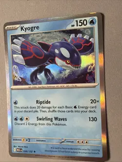 Pokemon TCG * Mega Evolution * 34/132 Kyogre HOLO RARE * FRESH PK - Image 2