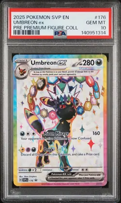 2025 Pokemon SV Black Star Promo Umbreon EX #176 Premium Figure Coll PSA 10 GEM - Image 1