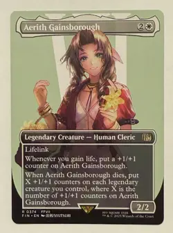 Aerith Gainsborough Borderless - Final Fantasy MTG - Image 1