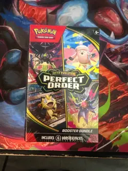 Pokemon TCG: Mega Evolution-Perfect Order Booster Bundle (6 Packs) New Sealed - Image 1