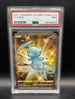 2021 POKEMON CELEBRATIONS #025 FULL ART/MEW PSA 9 - Image 1