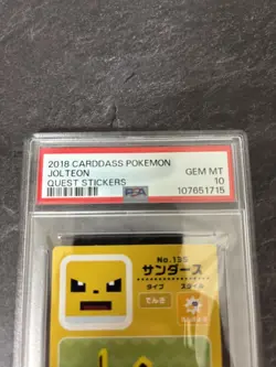 PSA 10 CARDDASS POKEMON QUEST STICKERS Jolteon 2018 - Image 4