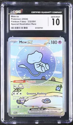 Bubble Mew Paldean Fates 232/091 Special Illustration Rare CGC GEM Mint 10 - Image 1