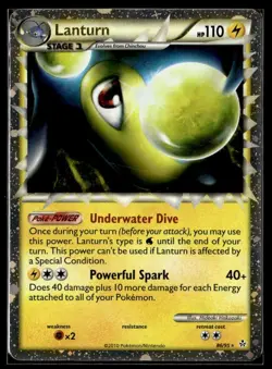 2010 HeartGold & SoulSilver - Unleashed Lanturn Stage 1/Rare Prime #86 - Image 1