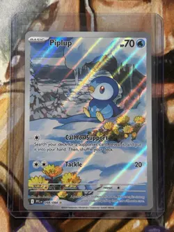 Piplup 98/94 IR Illustration Rare Pokemon Phantasmal Flames Full Art - NM 🔥 - Image 3