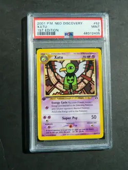 Pokemon PSA 9 1ST EDITION XATU 52/75 NEO DISCOVERY SET NON HOLO - MINT - Image 1