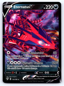Eternatus V 116/189 Holo V Rare Darkness Ablaze Pokemon Near Mint - Image 1