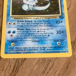 Pokemon Vintage Holo Vaporeon 12/64 Jungle WotC 1999 - Image 3