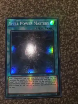 SR08-EN022 Spell Power Mastery Super Rare 1st Edition Mint YuGiOh Card - Image 1