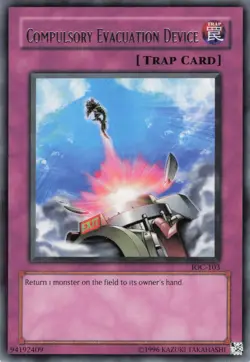 Yugioh Compulsory Evacuation Device IOC-101 Rare NM - Image 1
