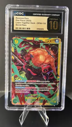 One Piece Wings of the Captain OP06-118 Roronoa Zoro Secret Rare CGC 10 PRISTINE - Image 1