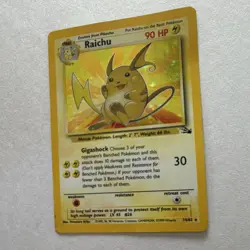 Pokemon Raichu Fossil Holo Rare 14/62 90 HP Wizards of the Coast 1999 Card - Image 4