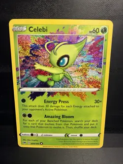 Celebi 009/185 SWSH04: Vivid Voltage Amazing Rare Holo Pokemon Card NM - Image 1