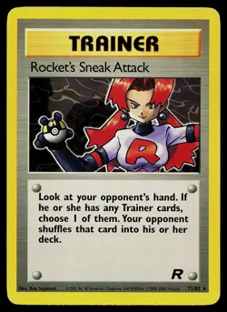 Pokemon Card - Rocket's Sneak Attack Team Rocket 72/82 Rare - Image 1