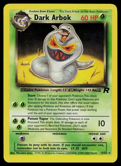 Pokemon Card - Dark Arbok Team Rocket 19/82 Rare - Image 1