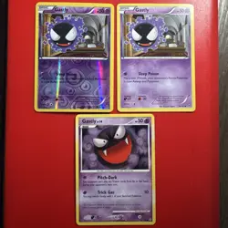 Pokemon TCG Gastly 3 Card Lot: 62/100 Stormfront 58/162 XY Breakthrough NM - Image 1
