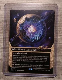 1x MTG Gemstone Caverns (Borderless) Edge of Eternities: Stellar Sights - NM #16 - Image 1