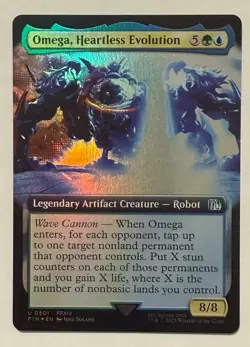 Omega, Heartless Evolution Extended Art Foil - Final Fantasy MTG - Image 1