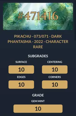 Pikachu - 073 / 071 Character Rare - Dark Phantasma - ACE 10 - Japanese Pokemon - Image 4
