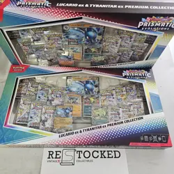 Pokemon Lucario Ex Tyranitar Ex Premium Collection Prismatic Evolution Lot of 2 - Image 2