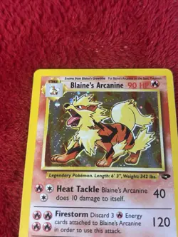 Blaine's Arcanine 1/132 Gym Challenge Holo Wotc Pokemon Card Played - Image 3
