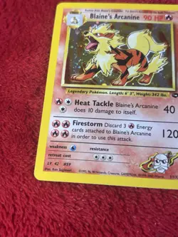 Blaine's Arcanine 1/132 Gym Challenge Holo Wotc Pokemon Card Played - Image 4