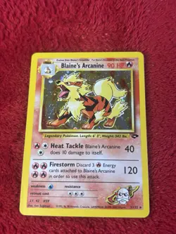 Blaine's Arcanine 1/132 Gym Challenge Holo Wotc Pokemon Card Played - Image 5