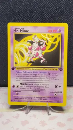 ITALIAN Mr. Mime 22/64 - 1st Edition - Jungle Non Holo Rare Pokemon Card - 1999 - Image 1