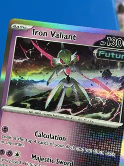 Iron Valiant Holo 80/162 Pokemon Sv: Temporal Forces Rare - Image 3