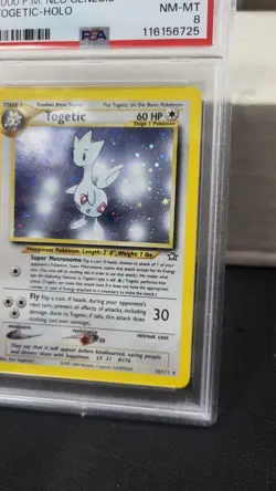 2000 TOGETIC HOLO RARE NEO GENESIS POKEMON TCG PSA 8 NEAR MINT-MINT #16/111 - Image 3