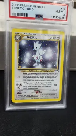 2000 TOGETIC HOLO RARE NEO GENESIS POKEMON TCG PSA 8 NEAR MINT-MINT #16/111 - Image 4