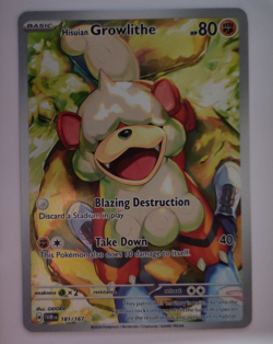 Pokemon TCG Hisuian Growlithe 181/167 Twilight Masquerade IR Near Mint Rare NM - Image 3